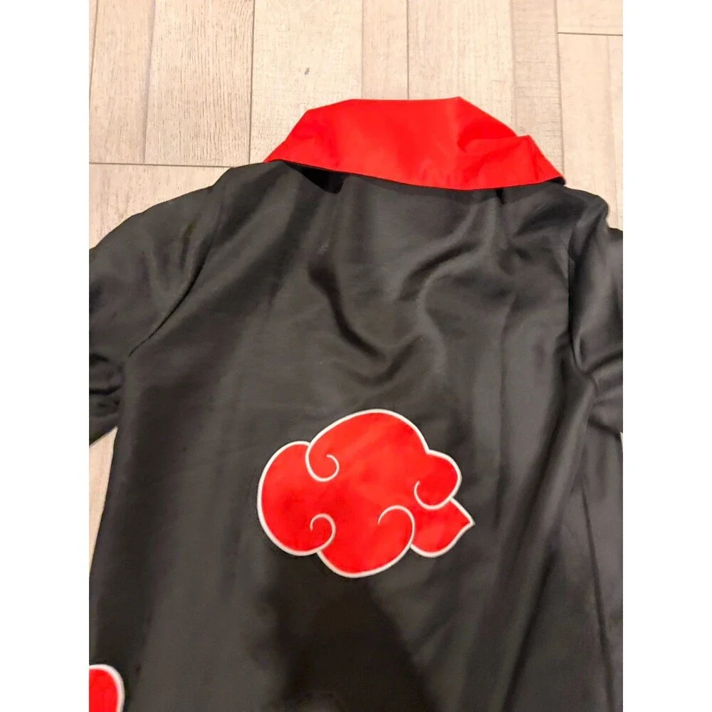 Naruto Anime Costume Cosplay Black Zip Robe Sz Large Itachi Obito Kakashi Sasuke